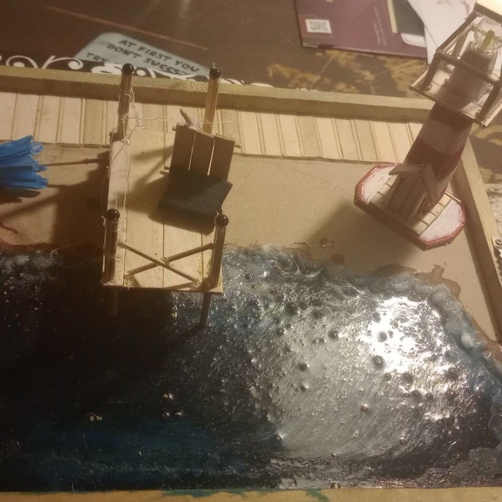 Homemade beach scene